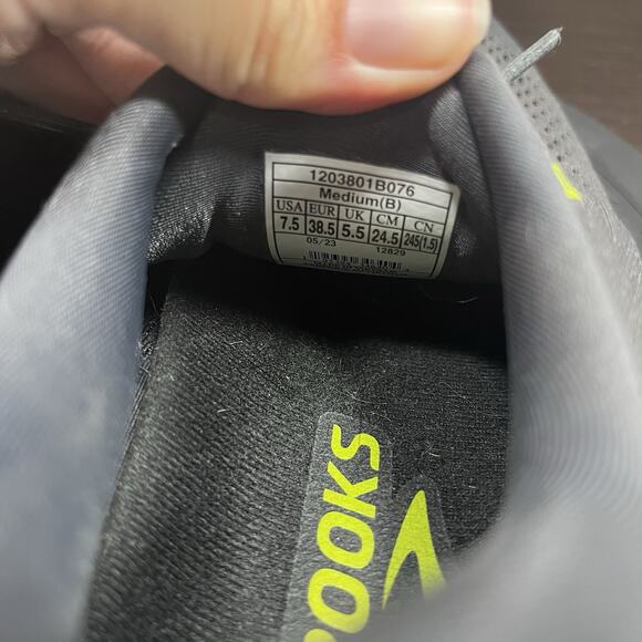 Brooks Ghost 15 Women’s Size 7.5B Ebony/Nightlife Road Running Lace Up Shoes - Picture 8 of 12